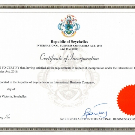 Certificate of Incorporation Certificate of Incorporation, original & official
